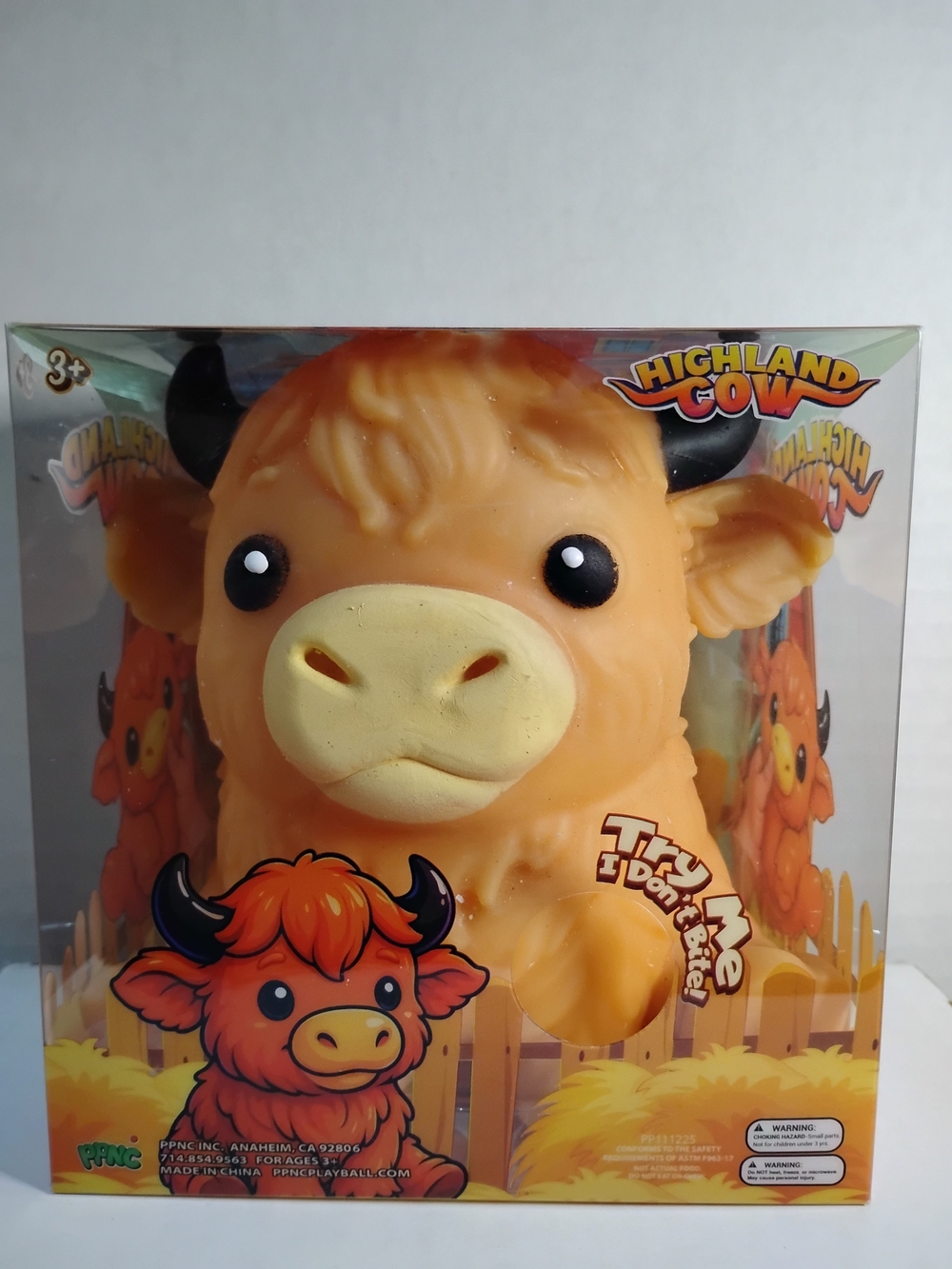 Highland Cow Squeeze Ball Tear Resistant Stress Reliever 4in